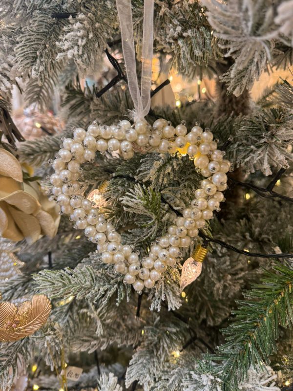 Heart Shaped Pearl Hanging Ornament