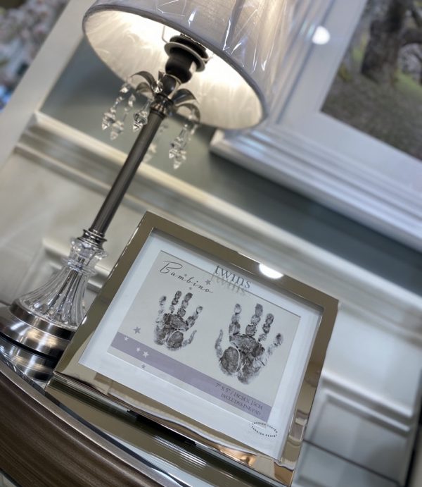 Silverplated Twins Handprint Frame