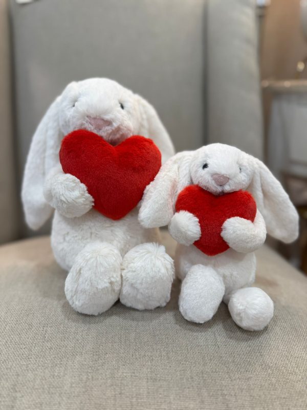 JellyCat Bashful Red Love Heart Bunny Medium - Image 2