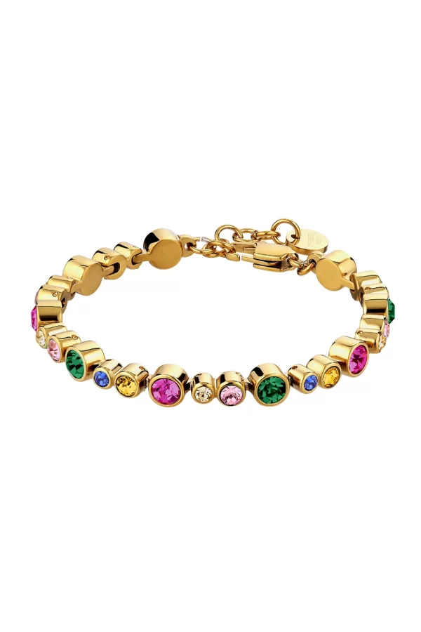 TERESIA Bracelet with Rainbow Crystals Gold