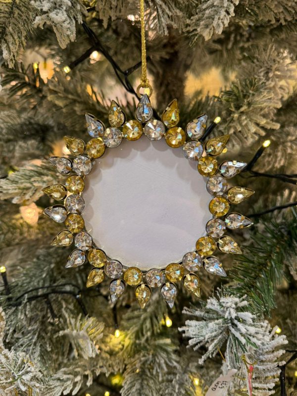 Frame Crystal Round Hanging Ornament