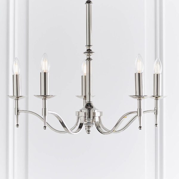 Nickel 5lt Pendant & Beige Shades - Image 2