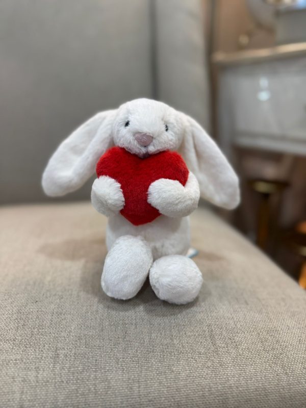 JellyCat Bashful Red Love Heart Bunny Small