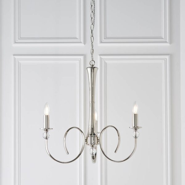 Nickel 3lt Pendant & Marble Shades - Image 7