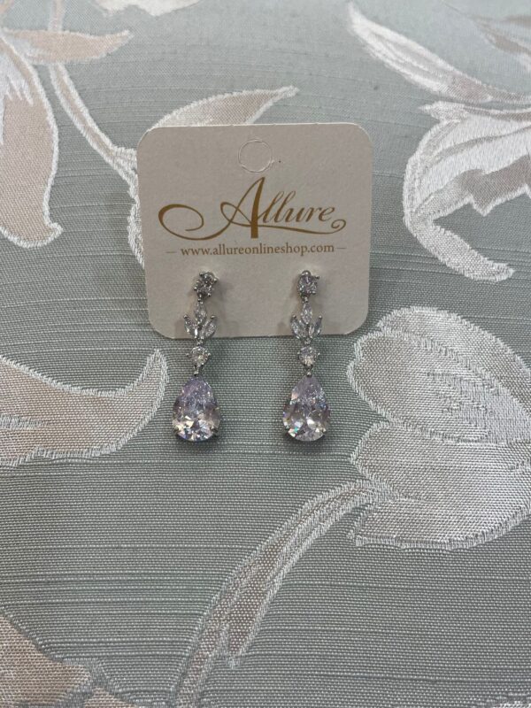 Crystal Sparkle Earrings Silver