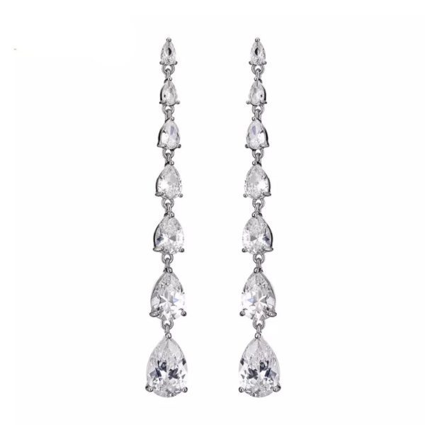 Chic Cascade Earrings Silver - Image 2