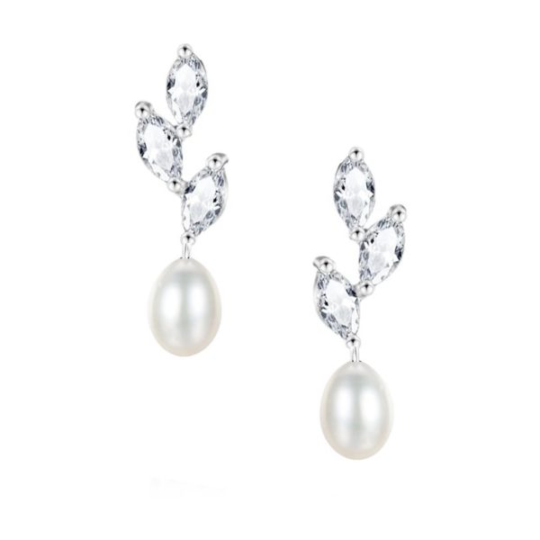 Precious Pearl Earrings Silver - Image 2