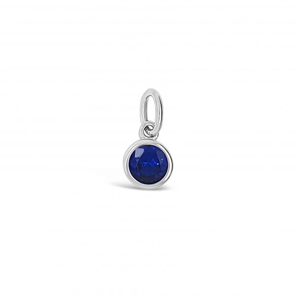 Absolute Sterling Silver Birthstone Collection Charm Pendant - September SS100