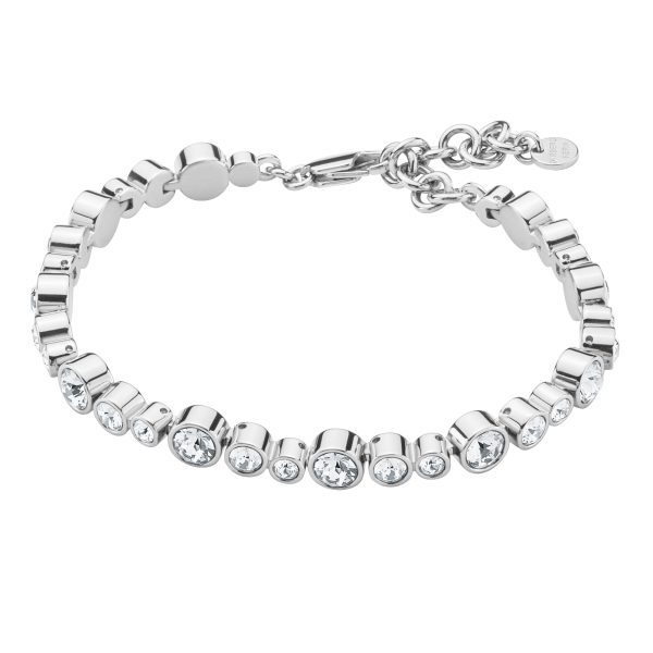 ESINA Bracelet With Clear Crystals Silver