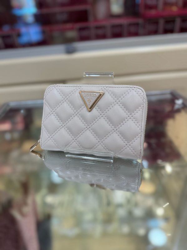 GUESS Stitched Giully Wallet Off White - Image 3