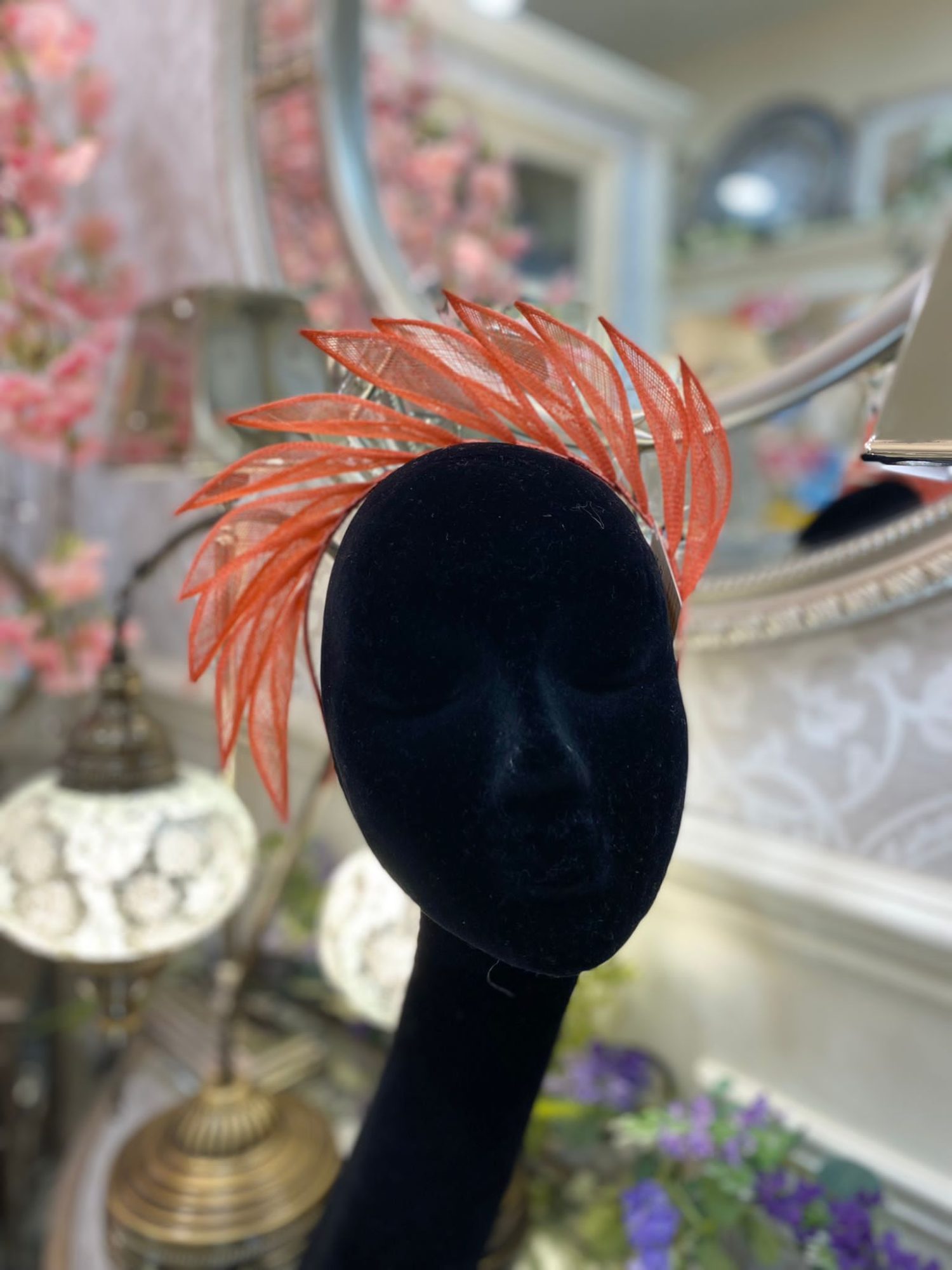 tangerine fascinator