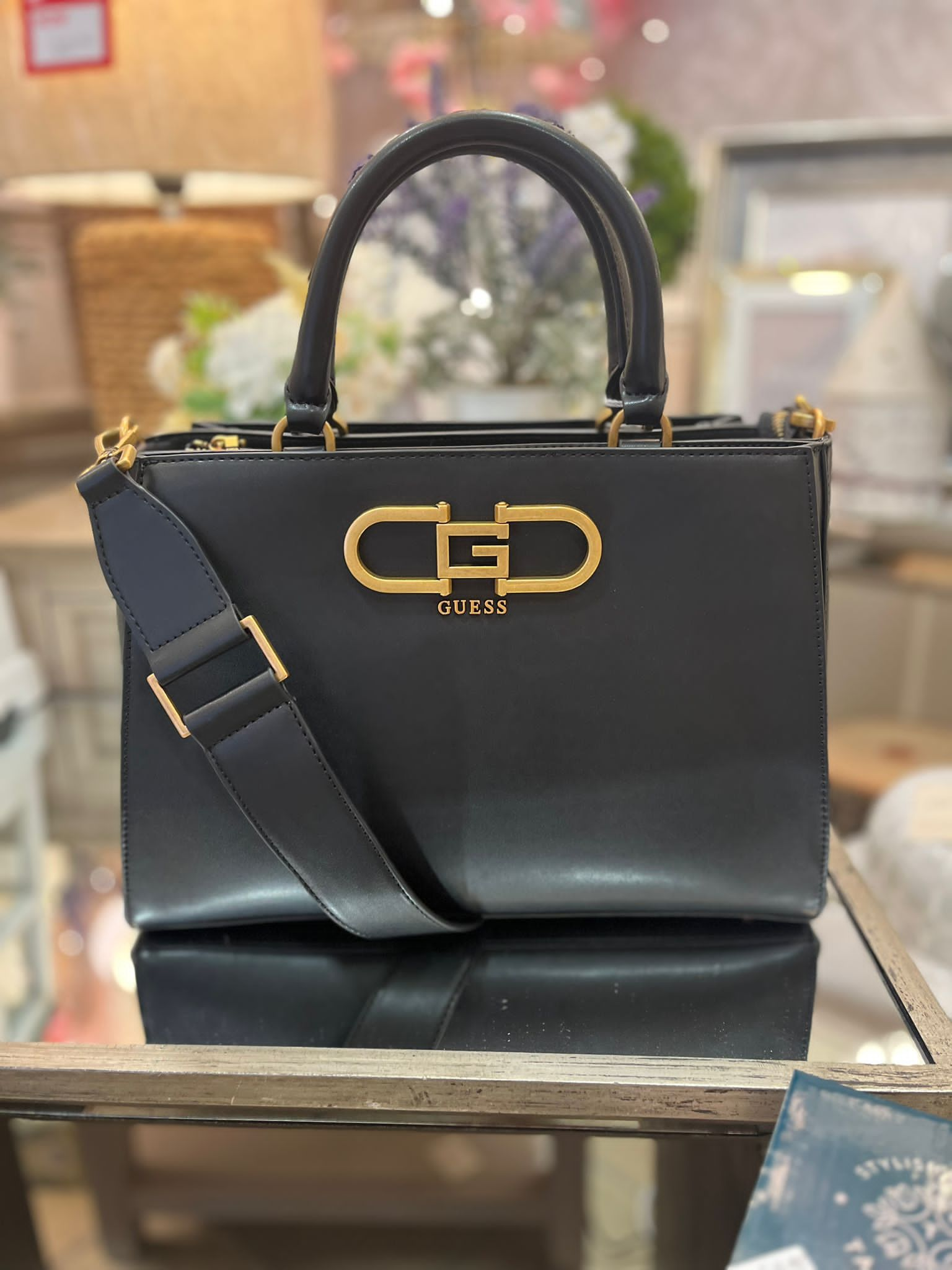 Guess clearance satchel black