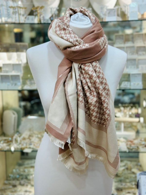 Cashmere Touch Scarf Cream/Caramel