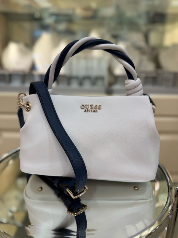 GUESS Cruise Vibe Mini Handbag White/Navy