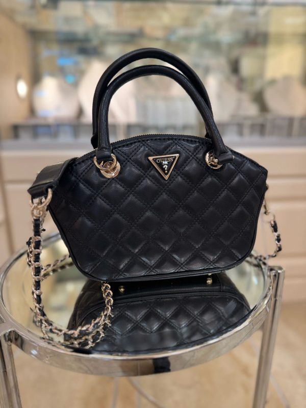 GUESS Giully Mini Quilted Handbag Black