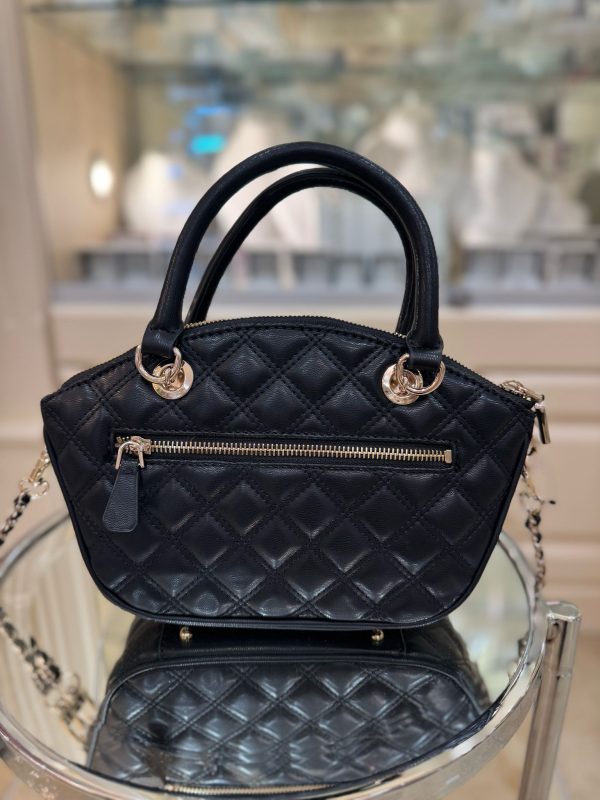 GUESS Giully Mini Quilted Handbag Black - Image 2