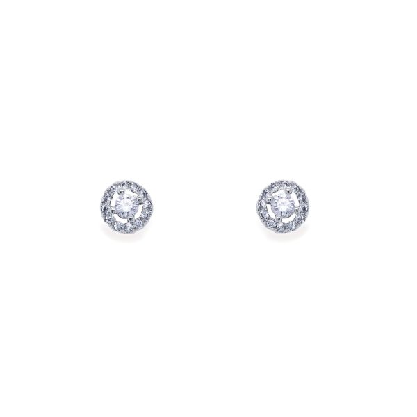 Salisbury Crystal Stud With Jacket Earrings Silver - Image 2