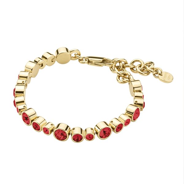 TERESIA Bracelet with Red Crystals Gold