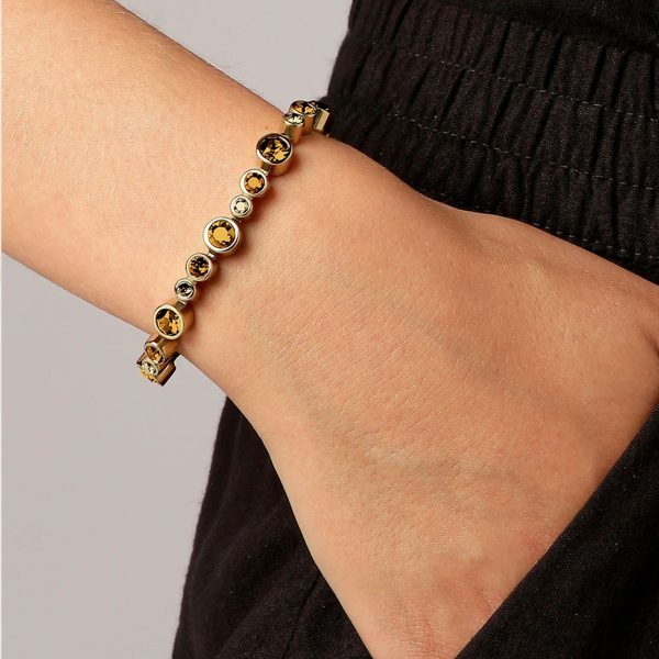 TERESIA Bracelet with Gold Crystals Gold - Image 2