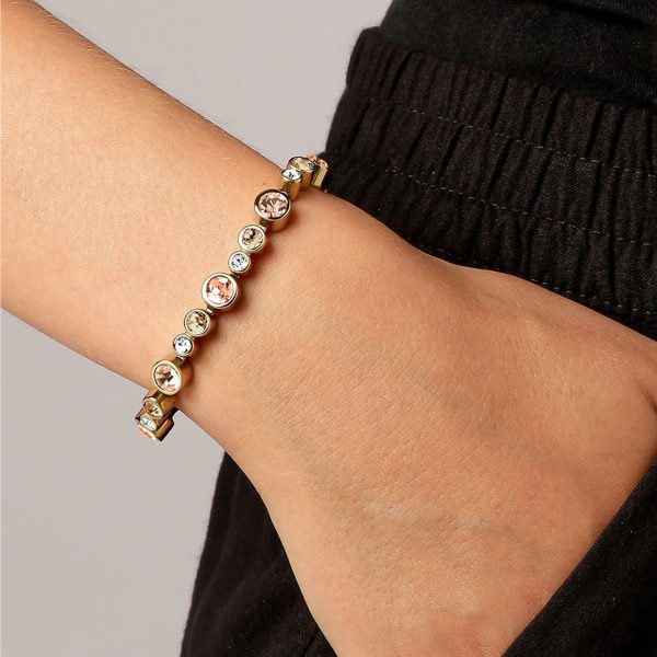 TERESIA Bracelet with Gold & Peach Crystals Gold - Image 2