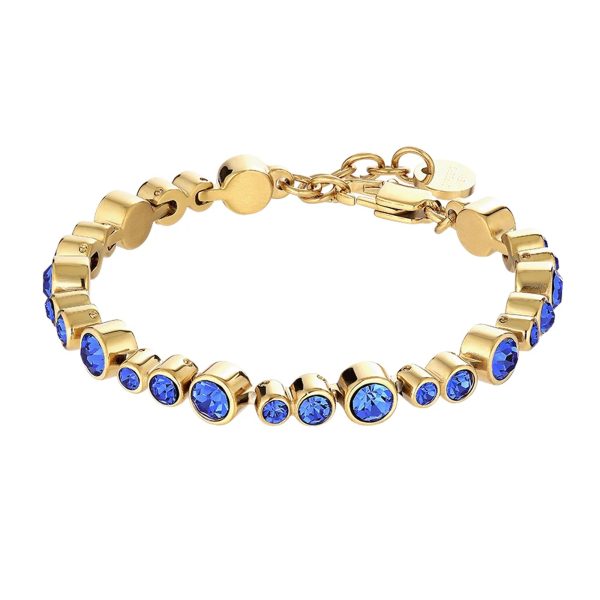 TERESIA Bracelet with Blue Crystals Gold