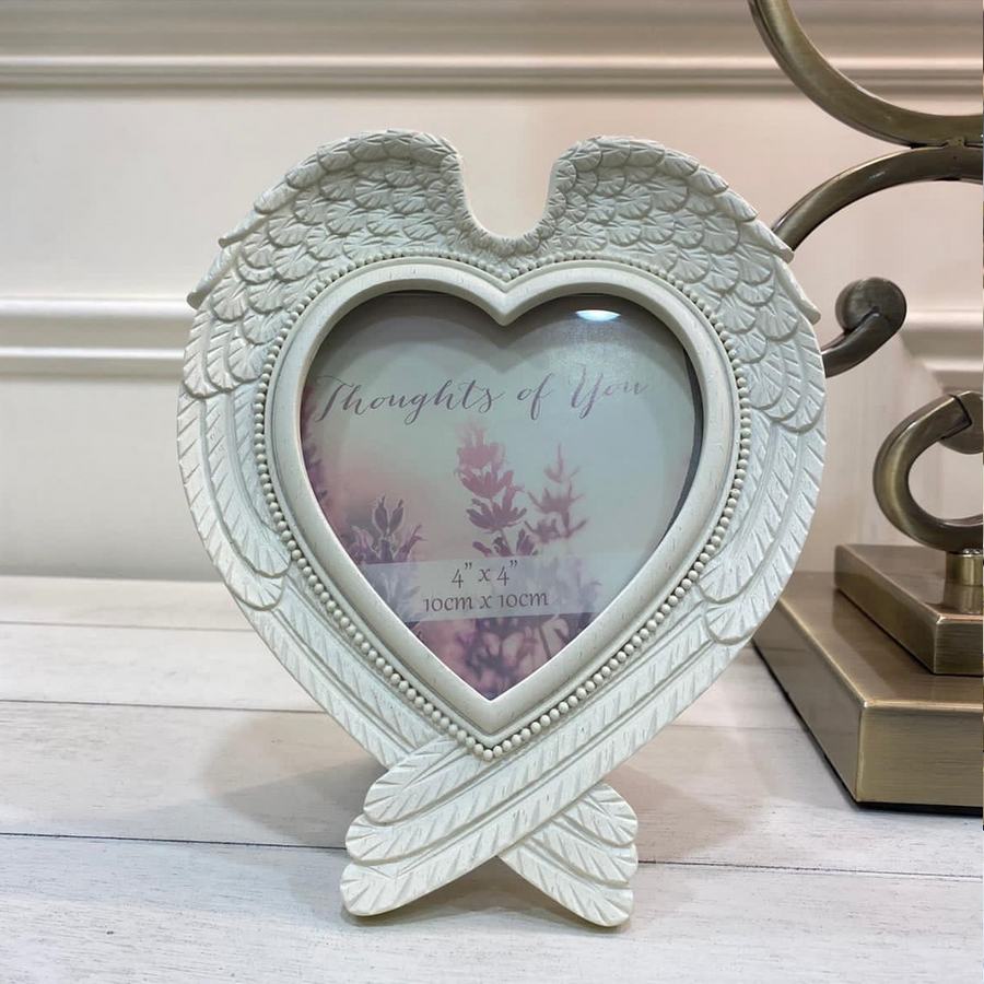 Thoughts Of You Heart Shaped Wing Photo Frame 4 X 4 10 Cm X 10 Cm Allure Online Shop