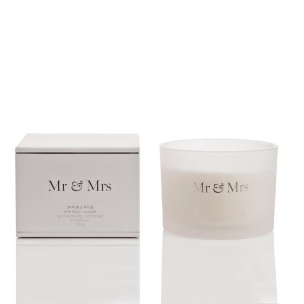 Widdop Amore 330G Double Wick Candle "MR & MRS" - Image 2