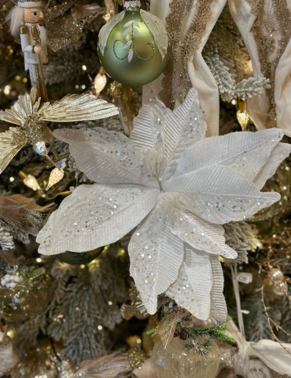 White Glitter Poinsettia