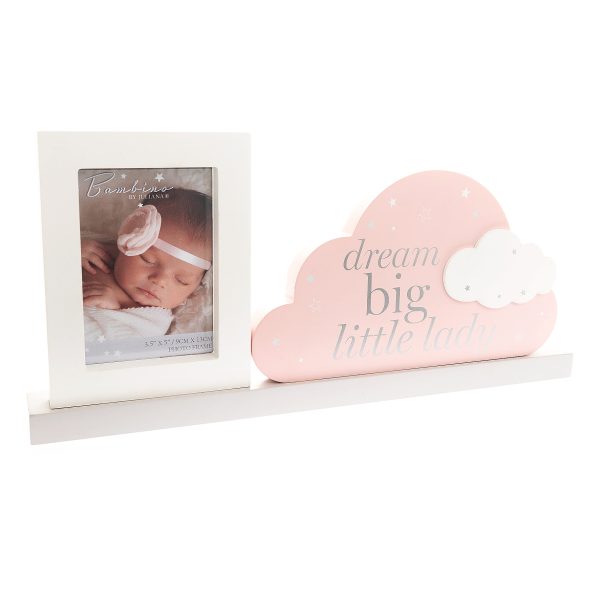 Bambino Mantel Plaque Frame ''Dream Big Little Lady'' 30 cm