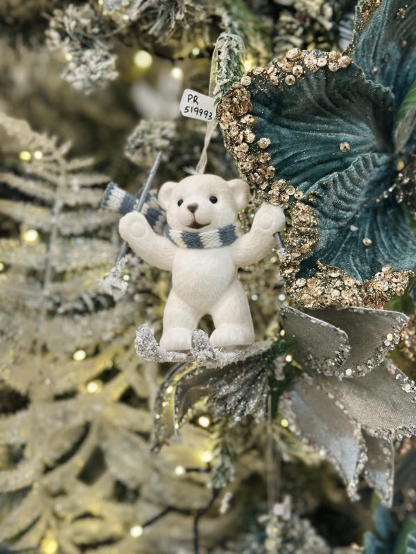 Polar Bear with Scarf Tree Ornament