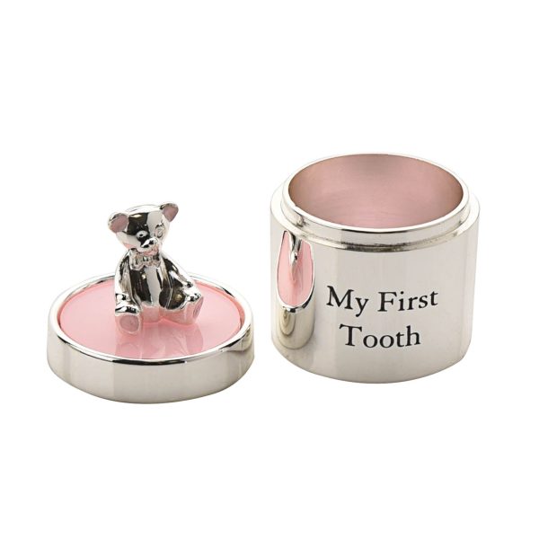 Silverplated First Tooth & Curl Set - Pink - Image 3