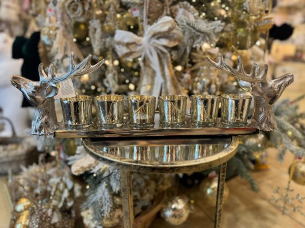 Nickel Tea Light Candle Holder Centerpiece