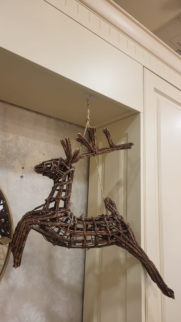 Rattan Flying Deer Hanging Decoration