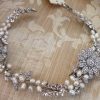 Elegant Swarovski Crystal & Fresh Water Pearl Hair Vine