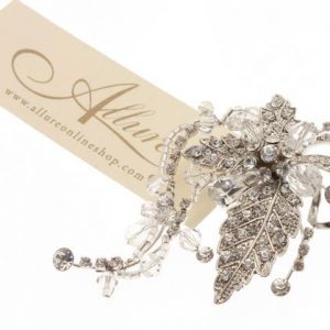 Bridal or Bridesmaid Ivy Details Swarovski Crystal Hair Clip