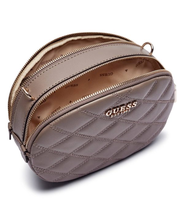 GUESS Tamsin Mini Crossbody Dark Taupe - Image 3